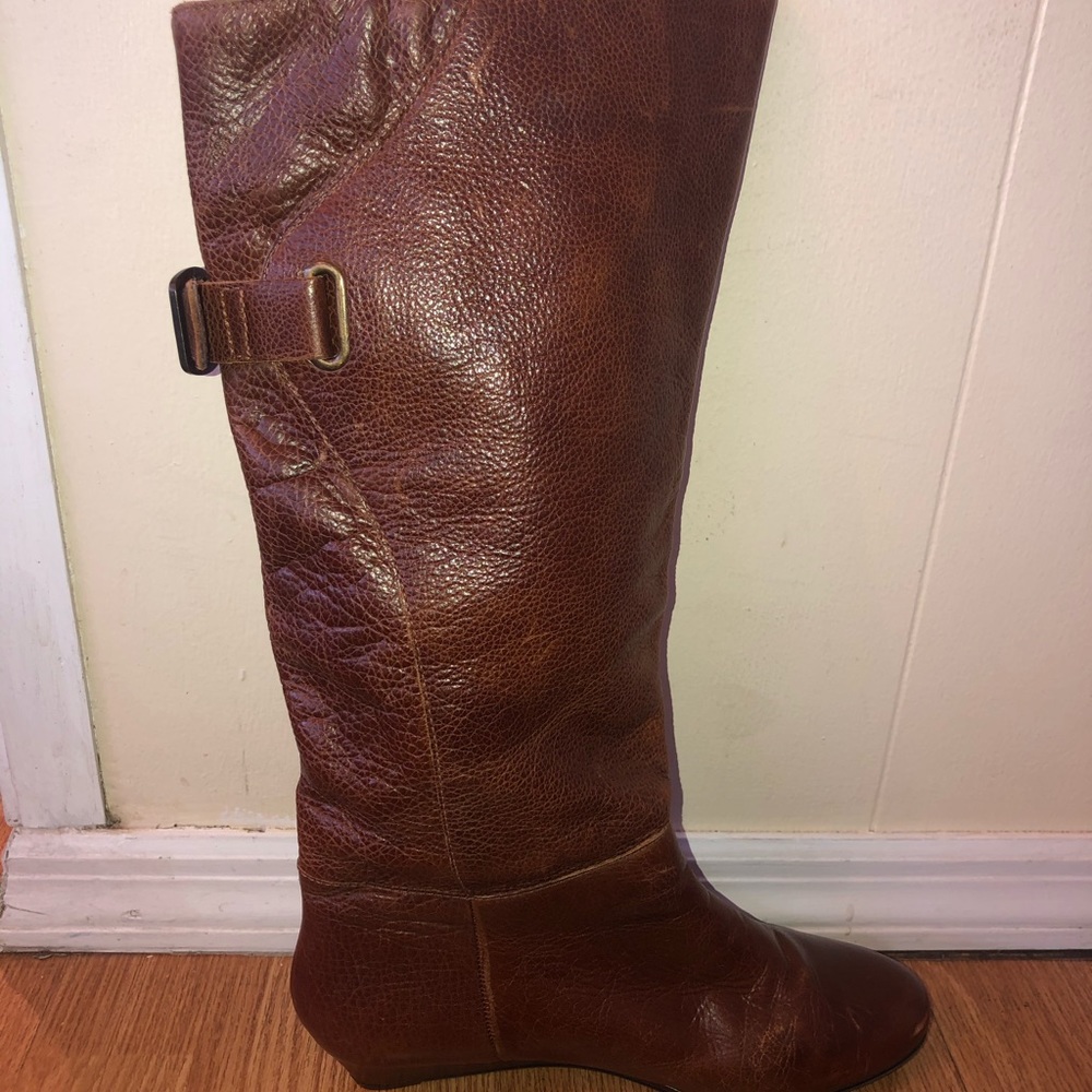 Steven Steve Madden Brown Distressed Wedge Boot - image 3